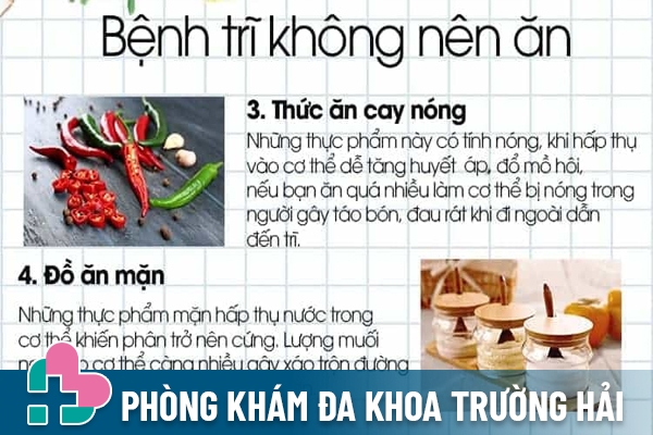 Các thực phẩm nên kiêng khi bị bệnh trĩ