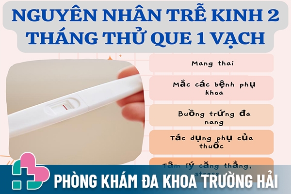 Nguyên nhân trễ kinh 2 tháng thử que 1 vạch