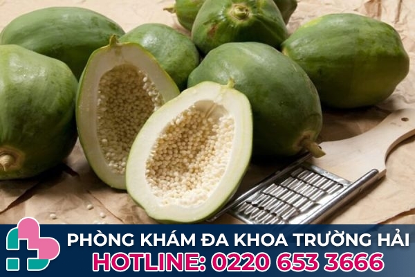 Cách chữa bệnh trĩ bằng phương pháp dân gian - Dùng đu đủ xanh