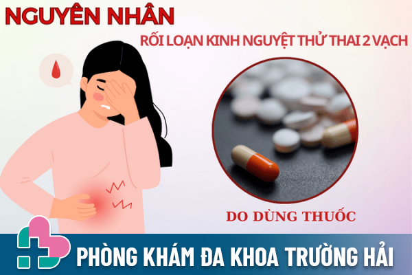 Nguyên nhân bị rối loạn kinh nguyệt thử thai 2 vạch - Do dùng thuốc